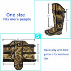 Snake Gaiters for Men & Women,Sturdy Snake Bite Proof Boots,Adjustable Snake Guards,Hiking Gaiters with Storage Pouch.