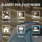 Yizheer Outdoor Puffy Packable Camping Blanket，Lightweight Down Alternative Printed Camping Blanket，Large Ultra Warm Hammock Top Quilt Waterproof Blanket for Traveling Picnic Beach Party，76" x 54"