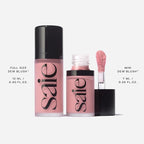 Saie Mini Dew Liquid Blush for Cheeks - Hydrating Cream Blush Stick with a Blendable + Buildable Formula - Skincare Infused Dewy Cheek Tint for a Natural Flush - Clean, Vegan Makeup - Baby (.24 oz)