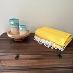 Open Road Goods Solid Color Mexican Yoga Blanket – Large Handwoven Throw for Yoga, Beach, Camping or Home – Soft and Durable Cotton Blend