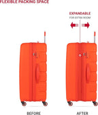 SwissGear 7366 Signature Hardside Expandable Luggage with Spinner Wheels, TSA Lock, Orange, Checked-Large 27-Inch