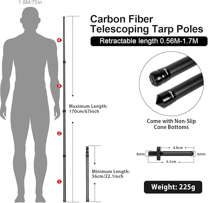 Carbon Fiber Tarp Pole