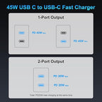iPhone 17 16 15 Charger Fast Charging, 45W Dual USB C Phone Charger Block with 10FT Long Type C Cable Cord for Apple iPhone 17/Pro/Pro Max/17 Air/16 Pro/16 Pro Max/15 Plus/15 Pro/iPad/S26 Ultra(Blue)
