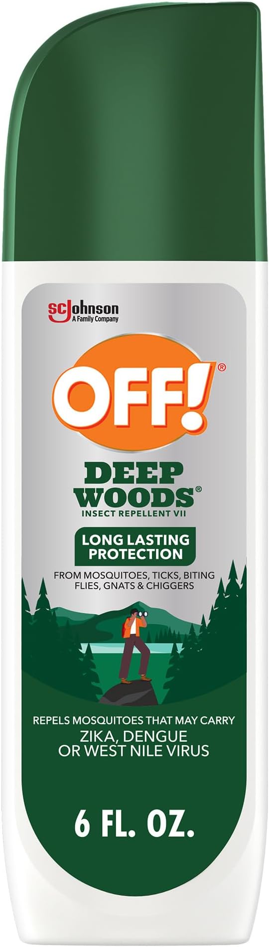 OFF! Deep Woods Insect Repellent VII Spritz, Bug Spray with Long Lasting Protection from Mosquitoes and Ticks, 6 oz
