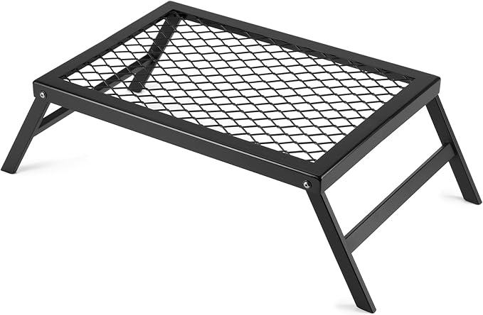 Stanbroil Folding Campfire Grill Grate, Outdoor Portable Camping Grill for Camping Cooking Fire Pit, 17.5" x 12.2"
