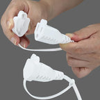 4 Way Outlet Splitter - White 1-Pack 90-Degree Angled Flat Plug 1 to 4 Extension Cable Power Strip, 16/3 Gauge 1.5FT, 3 Prong Y Style Multi Outlet Splitter, Perfect for Wall Wart Adapters