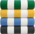 Cotton Turkish Beach Towel with Towels Oversized 30"x60" Pool Absorbent Extra Large Quick Dry Sand Travel Towel (Cabana Mix, 4 Pack)