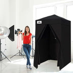 EAGLE PEAK Flex Ultra Compact 4x4 Pop-up Canopy, Sun Shelter, Changing Room, Portable Privacy Canopy Cabana for Pool, Fashion Photoshoots, or Camping, Black