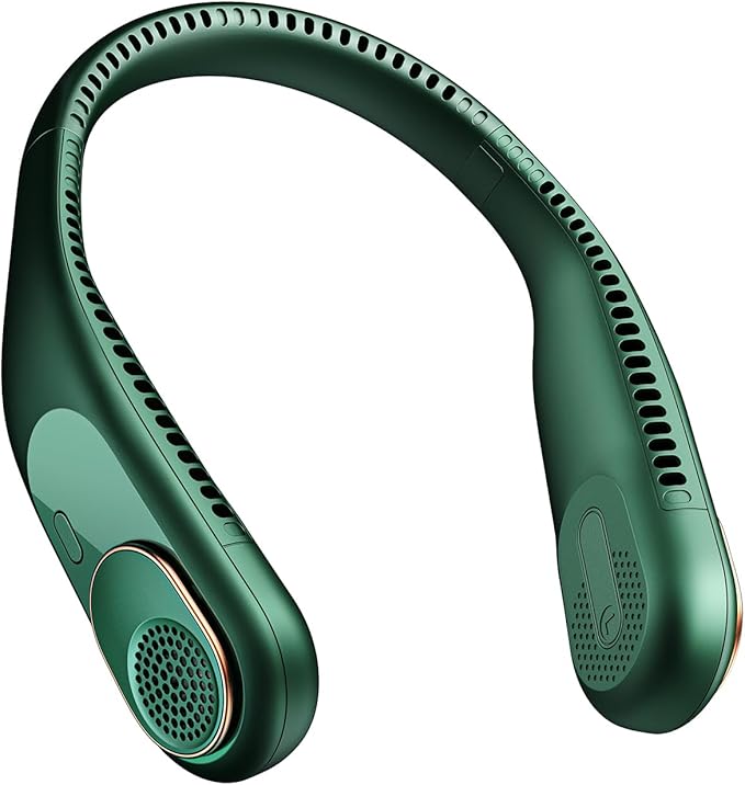 SWEETFULL Portable Neck Fan 360° Cooling Bladeless Personal Fan | No Hair Twisting - 4000mAh USB Rechargeable Wearable Fan for Travel, Birthday Gifts for Men, Women, Mom, and Dad