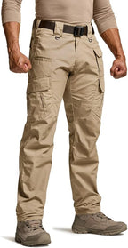 CQR Men's Tactical Pants, Water Resistant Ripstop Cargo Pants, Lightweight EDC Work Hiking Pants, Outdoor Apparel