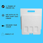 Ice Pack Divider for YETI Coolers - Four Sizes to Fit The YETI Tundra Haul, 35, 45, 65, Roadie 48, 60 - YETI Cooler Accessories - Freezable YETI Accessories