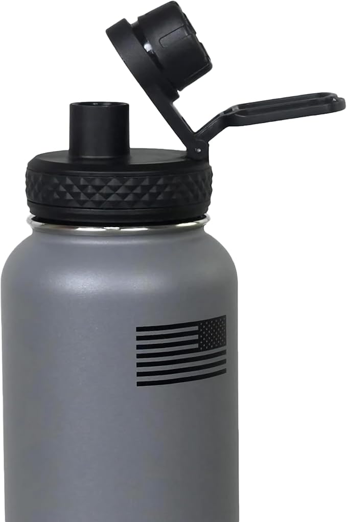 Tactical Pro Supply 32 oz. Patriotic Water Bottles | Decorated in the USA | Made with Premium Stainless Steel Material | Double Wall Vacuum Water Bottle Insulated