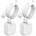 2Pack iPad Charger, Fast Charging 12W USB Wall Charger Block Foldable Portable Apple Adapter with Fast Charging USB to Lightning Cable Compatible with iPad4/5/6/7/8,iPadMini 1/2/3/4/5, iPadAir 1/2/3