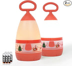 Kids Camping Lantern & Night Light Battery Powered, 360° Eye-Safe Light (AAA Included), IPX4 with RGB Modes Portable for Outdoor, Emergency , Gift for Children (Christmas 2 Pack)