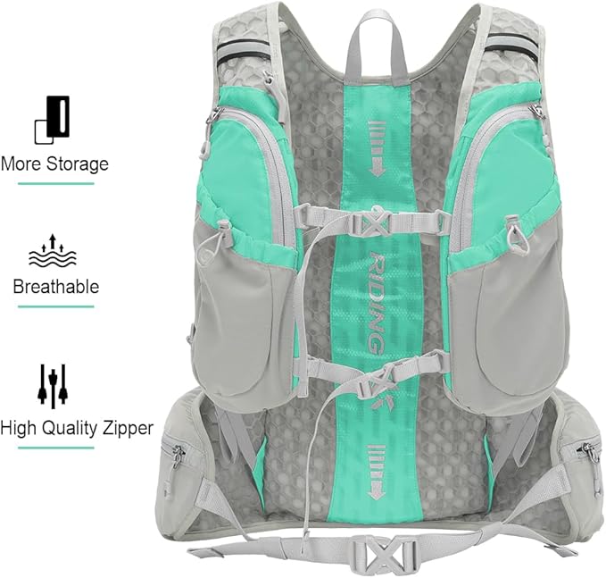 INOXTO Hydration Pack Backpack ，Water Backpack with 2L Leakproof Water Bladder, Running Hydration Vest for Man, Daypack for Cycling Motocross Climbing Trail Running