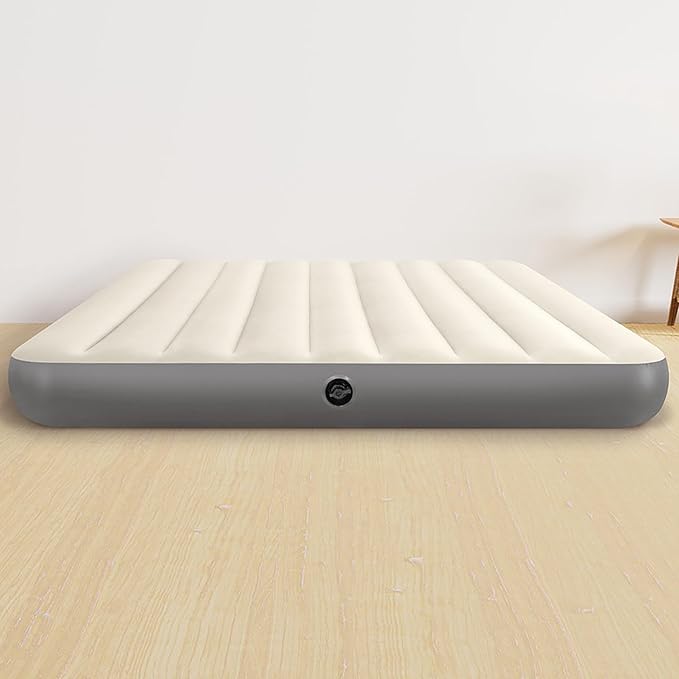 Intex 64103E Dura-Beam Standard Single-High Air Mattress: Fiber-Tech - Queen Size - 10in Bed Height - 600lb Weight Capacity - Pump Sold Separately