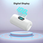 Mini Portable Charger for iPhone,Upgraded 5000mAh PD Fast Charging Battery Pack,LCD Display Cute Power Bank Portable Phone Charger for iPhone 14/14 Pro Max/13/13 Pro/12 Pro/11/XS/XR/X/8/7/6-White