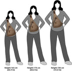 KL928 Canvas Sling Bag - Small Crossbody Backpack Shoulder Casual Daypack Rucksack for Men Women(Large Version)