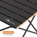 MOON LENCE Folding Outdoor Aluminum Camping Table Portable Ultralight Compact Backpacking Travel Table for Beach, Picnics, Hikin (Gold, Large)