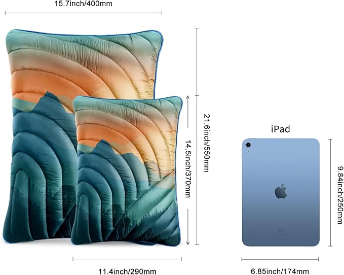 Camping Pillow,Supportive Compressible Travel Pillow Large Size Lightweight Camp Pillow with Storage Bag for Camping,Hiking,Backpacking,Airplane