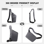 Travel Anti Pickpocket Purses, Slim Carry Crossbody Bag for Women & Man Travel Safe, Waterproof