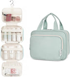 Narwey Hanging Toiletry Bag for Women Travel Makeup Bag Organizer Toiletries Bag for Travel Size Essentials Accessories Cosmetics (Mint Green (Medium))