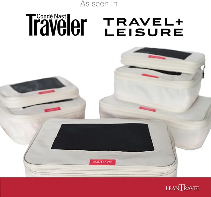 Compression Packing Cubes for Travel Organizers with Double Zipper, LeanTravel