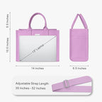 TOPDesign Heavy-Duty Canvas Tote Bag for Women, Adjustable Crossbody/Shoulder Handbag with 9 Pockets, Everything Tote