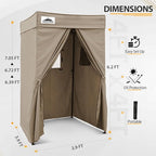 EAGLE PEAK Flex Compact 4x4 Pop-up Canopy Changing Room, Portable Privacy Dressing Room for Indoor Fashion Photoshoots, Camping, or Pool, Brown