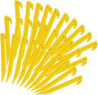 AITIME 30 Pcs 9 Inch Plastic Tent Stakes, Durable Garden Lawn Tarp Stakes, Tent Spikes Nails Pegs Hammer for Outdoor Beach Camping Courtyard Decorative Accessories