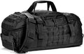 Miramrax Travel Duffle Bag Backpack for Men - Large Tactical Bags Weekender Gym Bag for Overnight Traveling Military Workout Deployment Sports (Black, 25L)