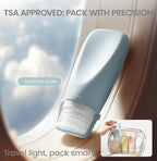 Travel Bottles for Toiletries, TSA Approved 2oz Container, High-Effeiciency Leak-Proof Ultrasonic Technology, Silicone Refillable Squeezable Travel Accessories for Shampoo Conditioner Lotion (3 Pcs)
