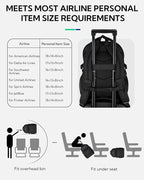 WATERFLY Travel Laptop School Backpack: College Middle School Bookbag for Women Men, TSA Friendly Business Work Casual Daypack with 15.6" Computer Compartment, Anti Theft Water Resistant Commuter Bag