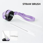 Enerbone 32 oz Insulated Water Bottle, Stainless Steel Bottle with Carrying Strap, Double-Wall Vacuum Insulation Design, Leakproof Sports Bottle with Straw, Keep Drinks Cold or Hot for Hours