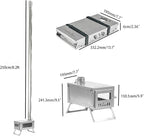 FIREHIKING Titanium Stove Portable Folding Tent Ta1 Stove Slide Mini for Camping Backpacking Hunting Cooking 3.4lb