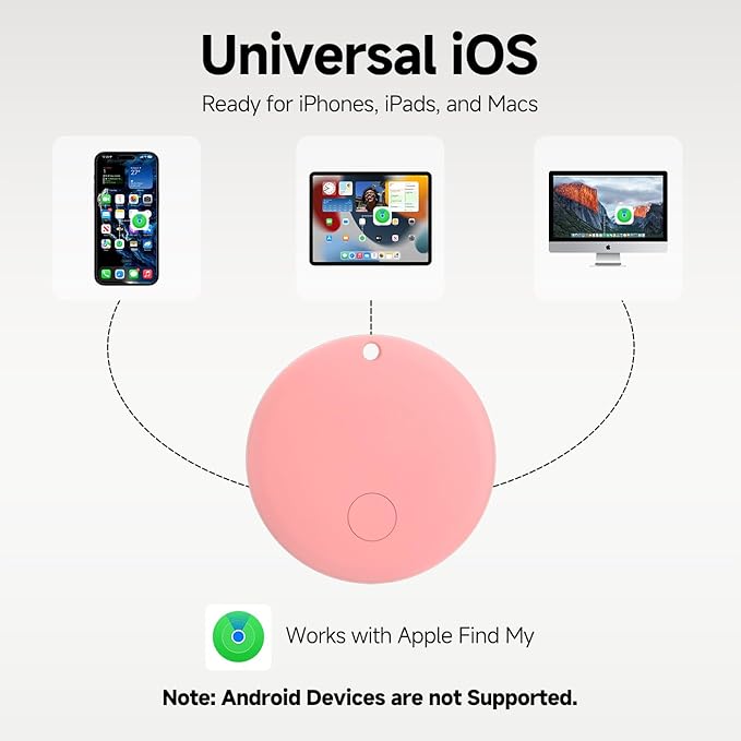 JTD Air Tracker Tags 5 Pack for Find My, 2026 Upgraded with IP68 Waterproof Item Finder with Left-Behind Alert, 5 Colors for Keys, Luggage, Backpack, Wallet. iOS Only.