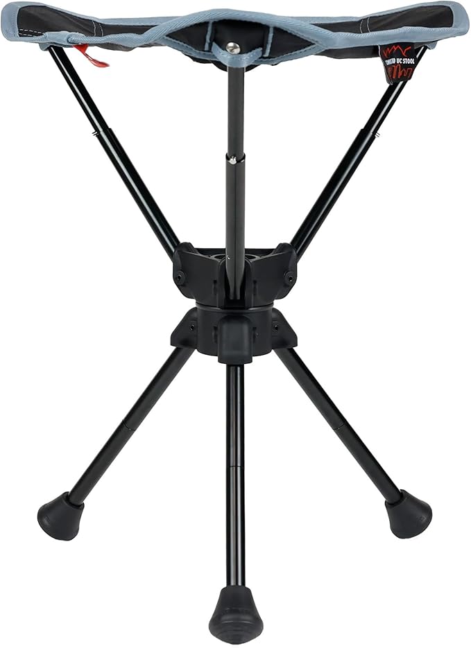 GRAND TRUNK Compass 360 UC Swivel Stool - Ultra-Compact 260lb Capacity Portable Seat for Camping, Travel & Outdoors (Sea Black)