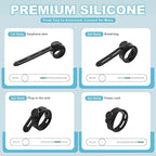15 Pcs Cable Ties ，Silicone Cable Ties, Reusable Cord Organizer for Charger Cables, Hair Dryer, Home & Office, Flexible Cord Wraps for Electrical Wires (15 Pcs Cord Organizer)