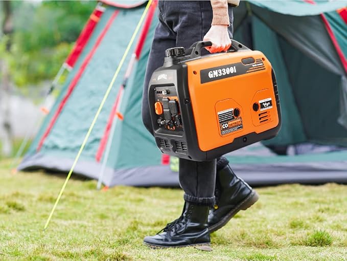 GENMAX Generator，EPA Compliant, Eco-Mode Feature, Ultra Lightweight for Backup Home Use & Camping