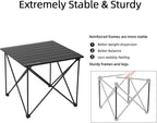 ROCK CLOUD Portable Camping Table Ultralight Aluminum Camp Table Folding Compact Beach Table for Camping Hiking Backpacking Outdoor Picnic(Reinforced Frame-Medium)