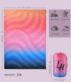 Outdoor Puffy Camping Blanket, Lightweight Down Alternative Puffy Waterproof Stadium Blanket with Portable Bag, Lightweight Camping Blanket for 2 People, Cold Weather, Sports, Travel, Car, 79*54 inch