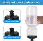 6 Pack 25 oz Sports Water Bottles Sports and Fitness Squeeze Water Bottles BPA Free come with 8 pcs Chalk Labels, 1 Pen(Dishwisher Safe)