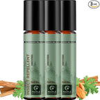 Natural Roll on Bug Repellent Stick - DEET Free Insect Repellent Stick for Kids & Adults for Ticks & Mosquitoes - Made with Citronella Rosemary & Lemongrass - Light Scent Vegan Cruelty Free (3 Pack)