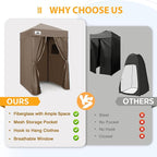 EAGLE PEAK EAGLE PEAK Flex Ultra Compact Pop-up Canopy, Sun Shelter, Changing Room, Portable Privacy Canopy Cabana, 4x4ft Canopy Tent, for Pool, Fashion Photoshoots, or Camping Brown