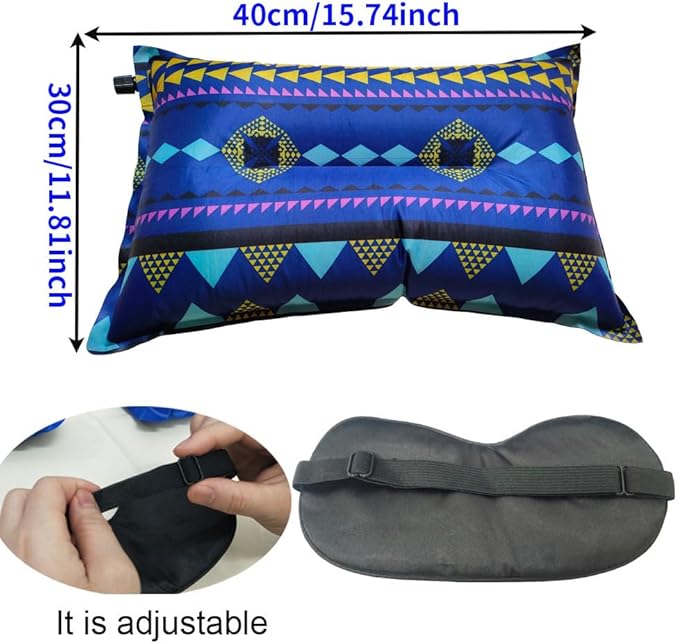 1Pack Inflatable Pillow-Camping Pillow - Air Pillows for Backpacking &Airplane,Hiking,Traveling,Neck Lumbar Support Blow Up Pillow,Compressible.