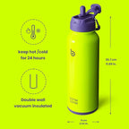 BOTTLE BOTTLE 40 oz sports water bottle stainless steel insulated water bottle with straw and pills holder