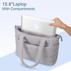 Tote Bag for Women Puffer Work Tote Handbag Large Quilted Nurse Bag with Zipper for Travel