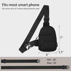 Peicees Small Crossbody Bag Purse For Men Womens Mini Sling Bag Chest Backpack Phone Holder Water-Resistant