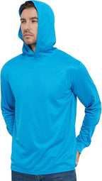 ProtectX High Visibility Sun Protection Lightweight Long Sleeve Hoodie, UPF 50+ Quick-Dry, SPF UV Shirt, Active Wear