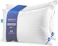 Continental Bedding | Serenity Goose Down Pillow | 700 Fill Power Hungarian White Down | 400TC Cotton Damask Shell | Made in USA | Firm, Standard (Pack of 2), 2 Count